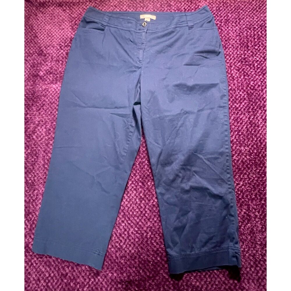 Chico's Navy Blue Capri Pants Size 3 16 XL